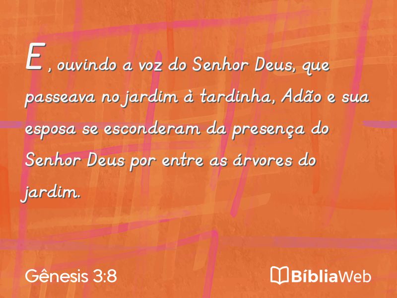 Gênesis 3:8 em imagem para compartilhar