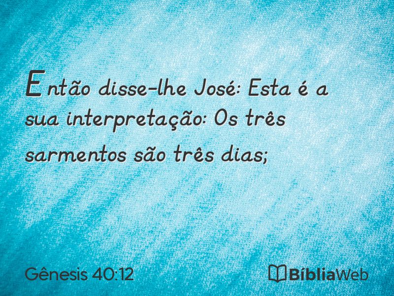 Gênesis 40:12 em imagem para compartilhar