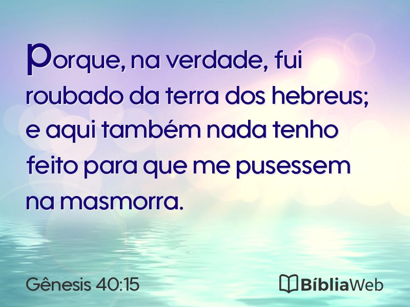 Gênesis 40:15 em imagem para compartilhar