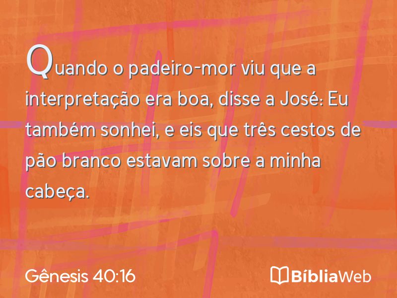 Gênesis 40:16 em imagem para compartilhar