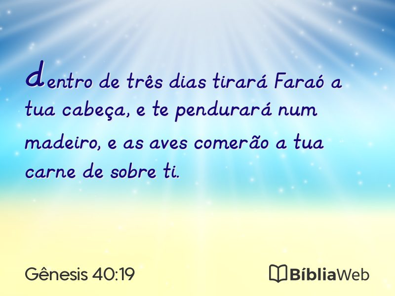 Gênesis 40:19 em imagem para compartilhar