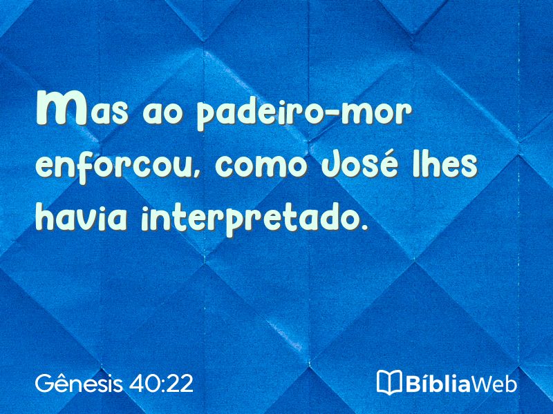 Gênesis 40:22 em imagem para compartilhar