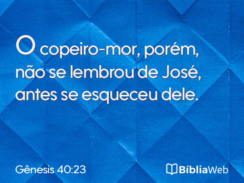 Gênesis 40:23 em imagem para compartilhar
