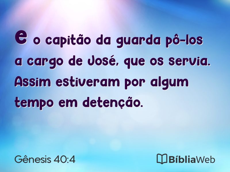 Gênesis 40:4 em imagem para compartilhar
