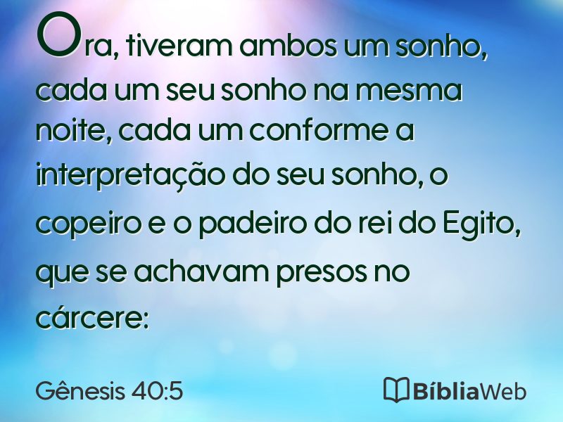 Gênesis 40:5 em imagem para compartilhar