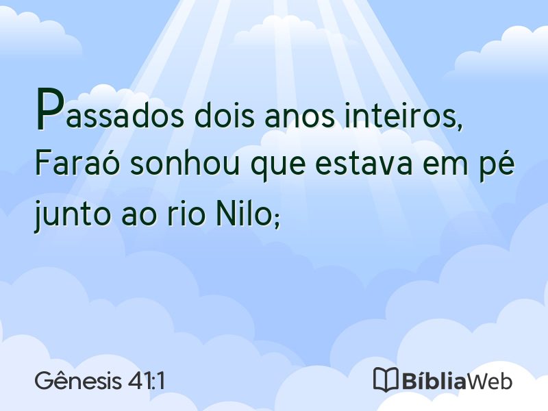 Gênesis 41:1 em imagem para compartilhar