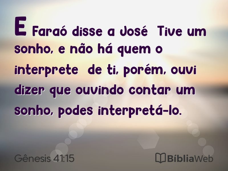 Gênesis 41:15 em imagem para compartilhar