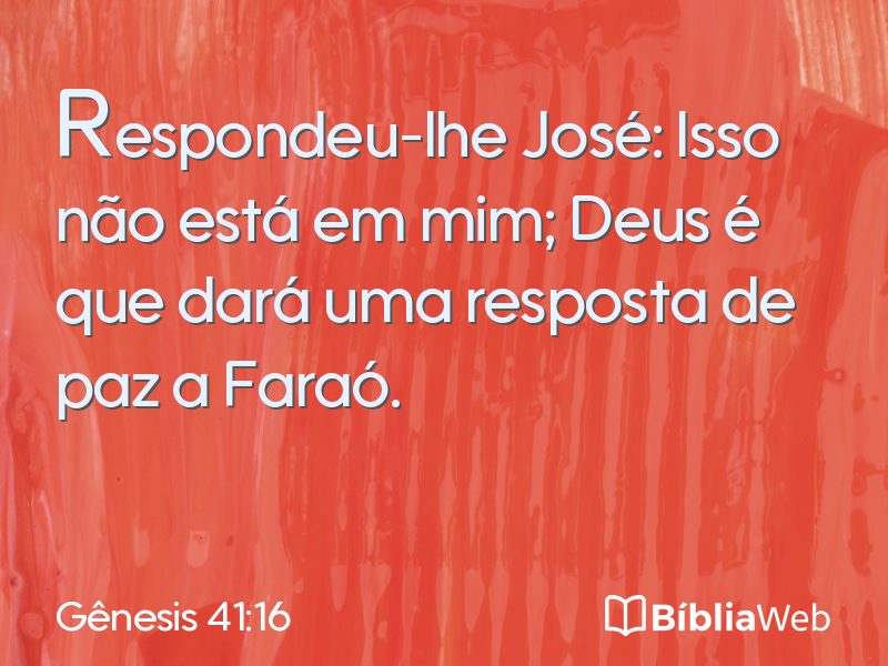 Gênesis 41:16 em imagem para compartilhar