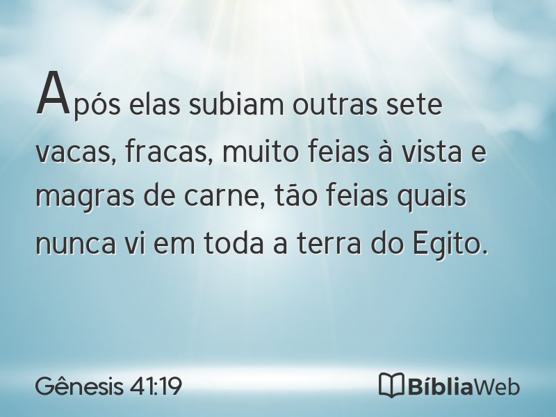 Gênesis 41:19 em imagem para compartilhar
