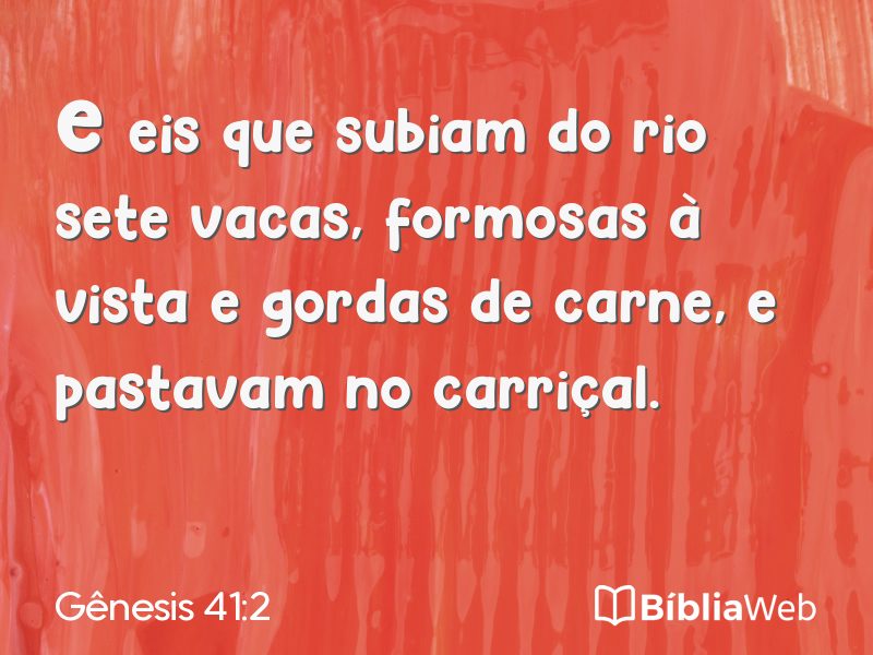 Gênesis 41:2 em imagem para compartilhar