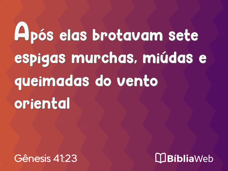 Gênesis 41:23 em imagem para compartilhar