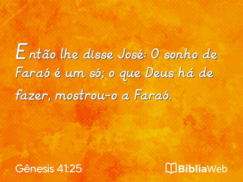 Gênesis 41:25 em imagem para compartilhar