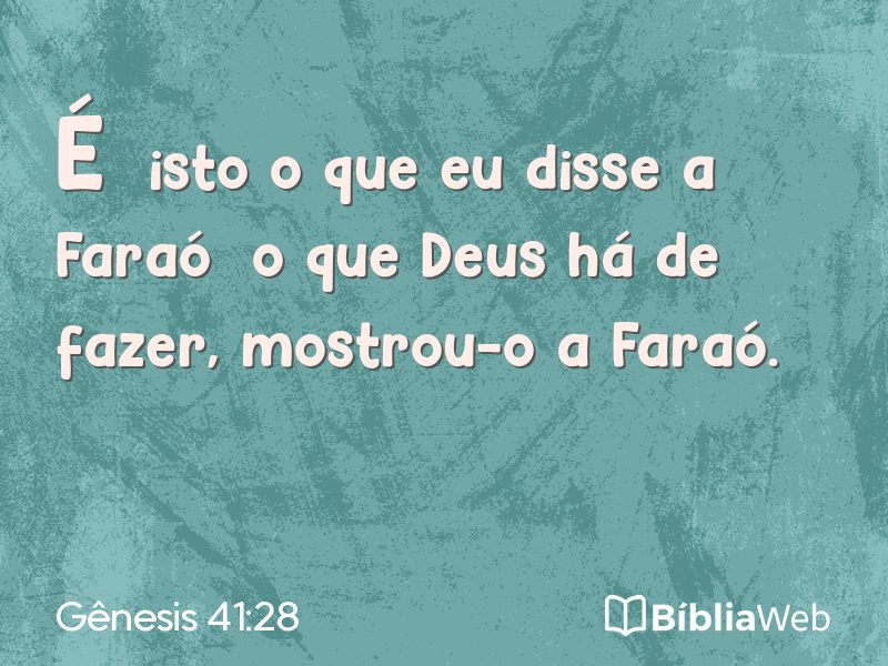 Gênesis 41:28 em imagem para compartilhar
