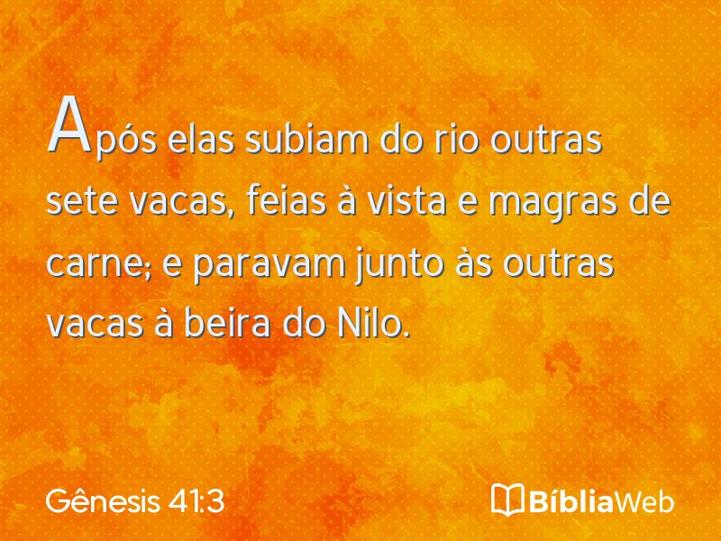 Gênesis 41:3 em imagem para compartilhar
