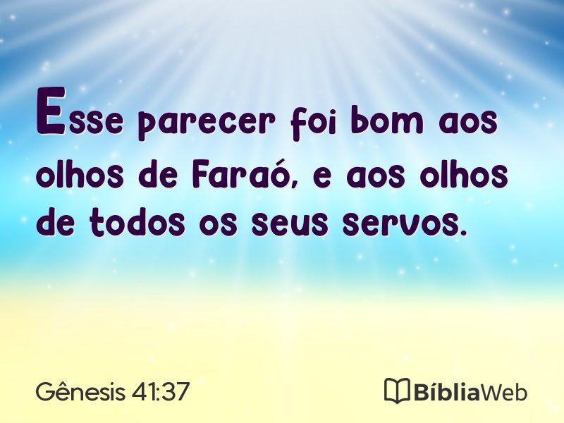 Gênesis 41:37 em imagem para compartilhar