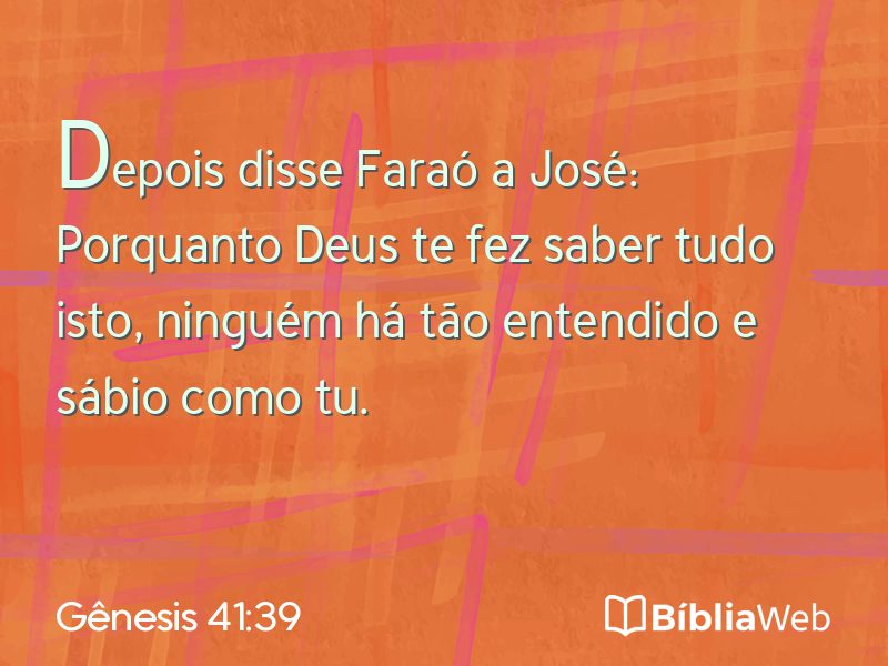 Gênesis 41:39 em imagem para compartilhar