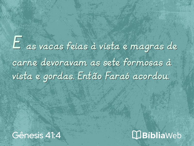Gênesis 41:4 em imagem para compartilhar