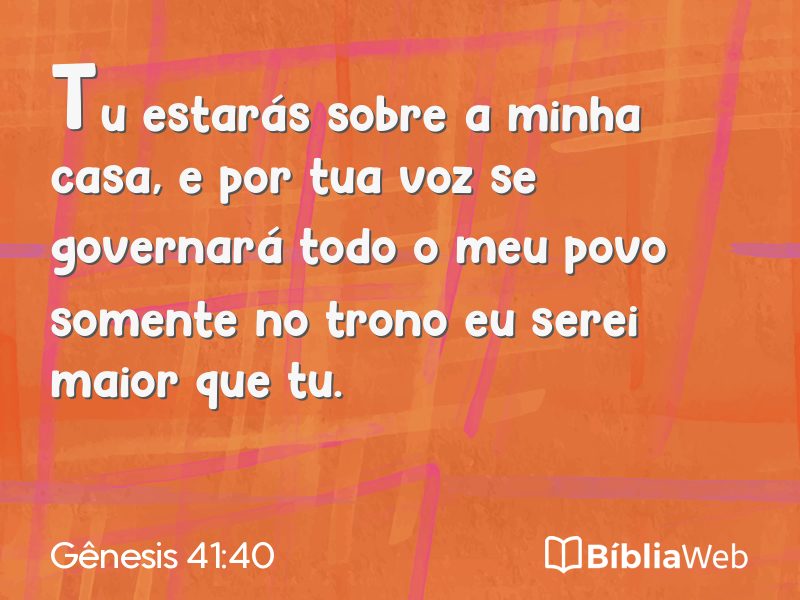 Gênesis 41:40 em imagem para compartilhar