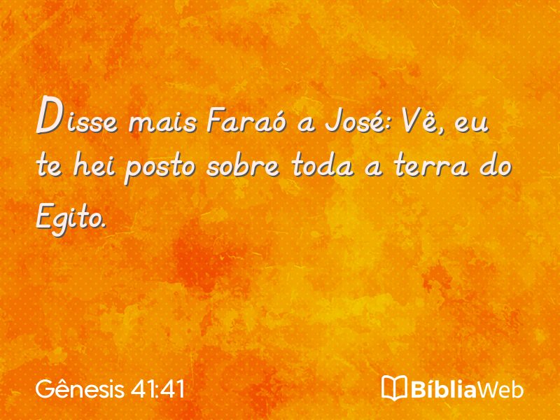 Gênesis 41:41 em imagem para compartilhar