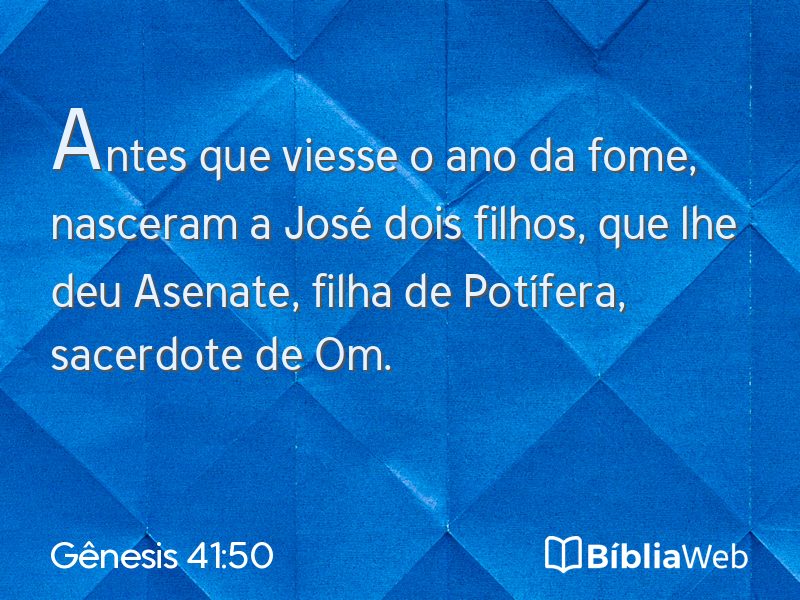 Gênesis 41:50 em imagem para compartilhar