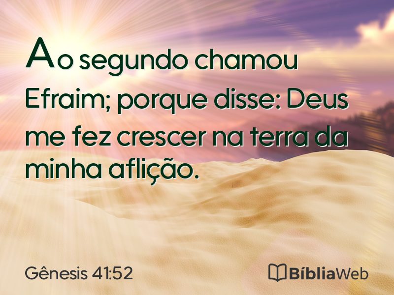 Gênesis 41:52 em imagem para compartilhar