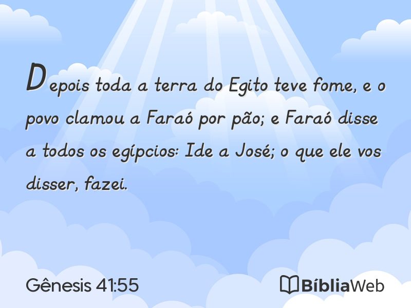 Gênesis 41:55 em imagem para compartilhar