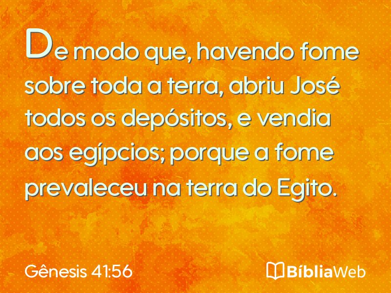 Gênesis 41:56 em imagem para compartilhar