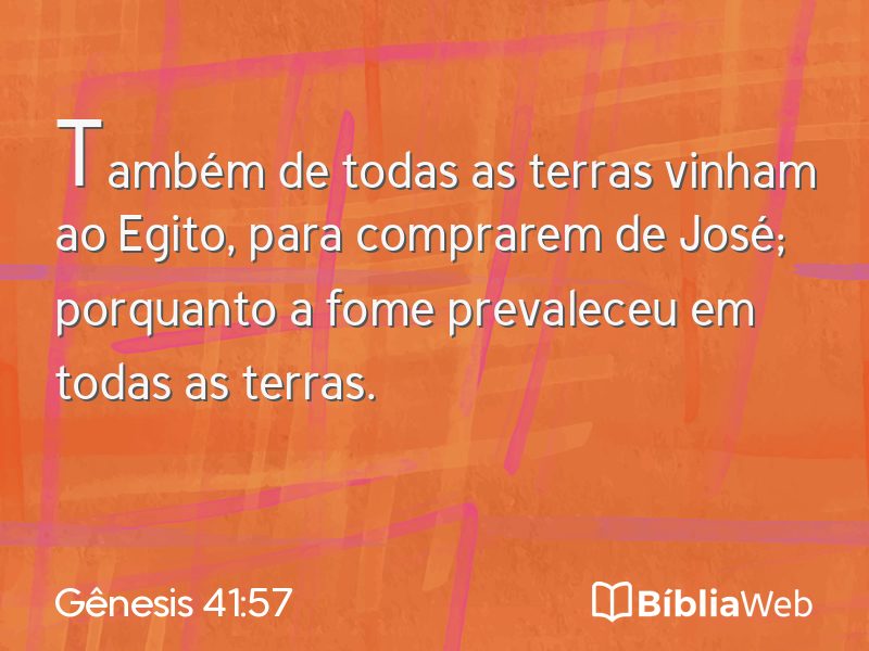 Gênesis 41:57 em imagem para compartilhar