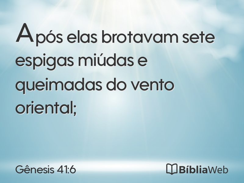 Gênesis 41:6 em imagem para compartilhar