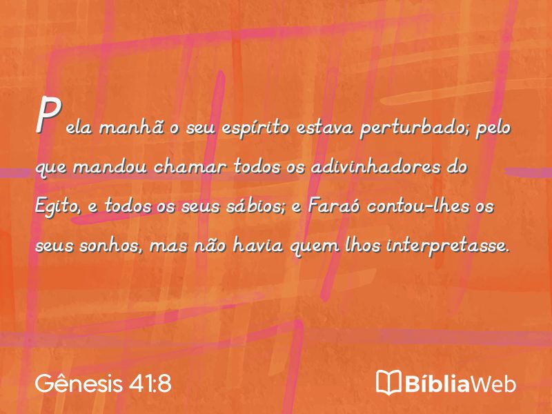 Gênesis 41:8 em imagem para compartilhar