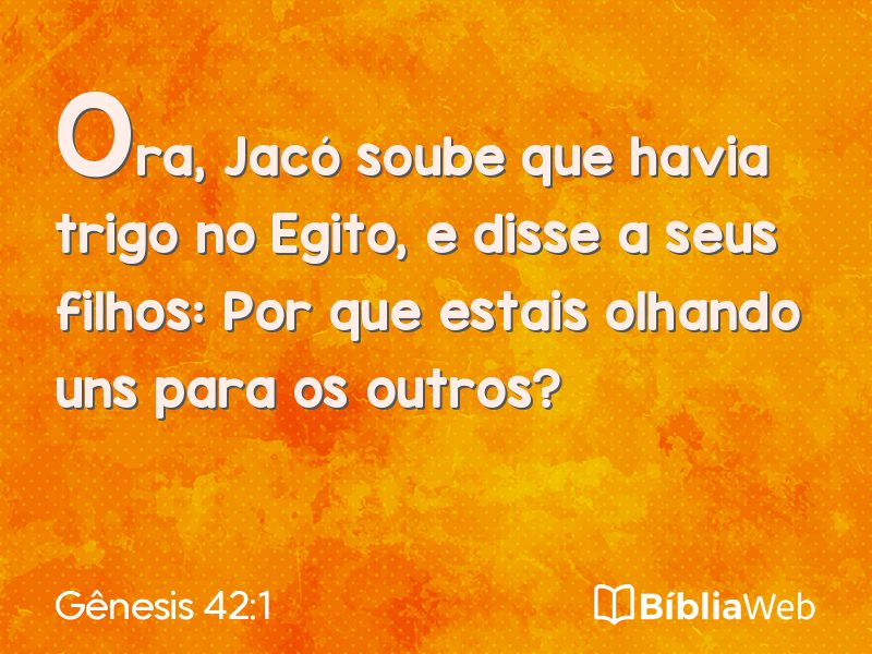 Gênesis 42:1 em imagem para compartilhar
