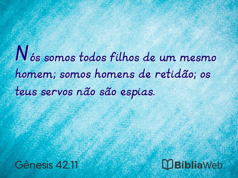 Gênesis 42:11 em imagem para compartilhar