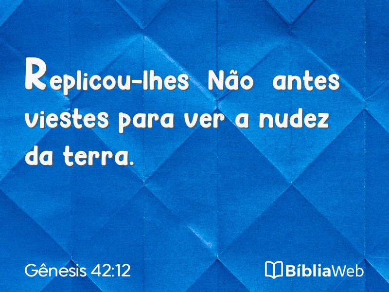 Gênesis 42:12 em imagem para compartilhar