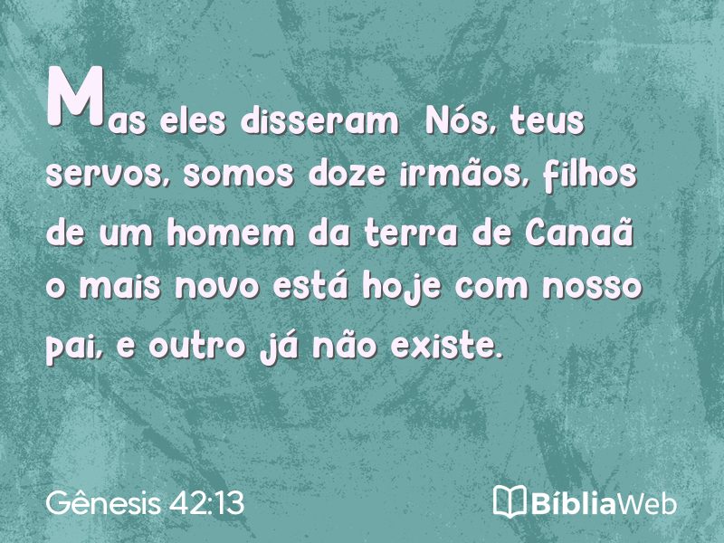 Gênesis 42:13 em imagem para compartilhar