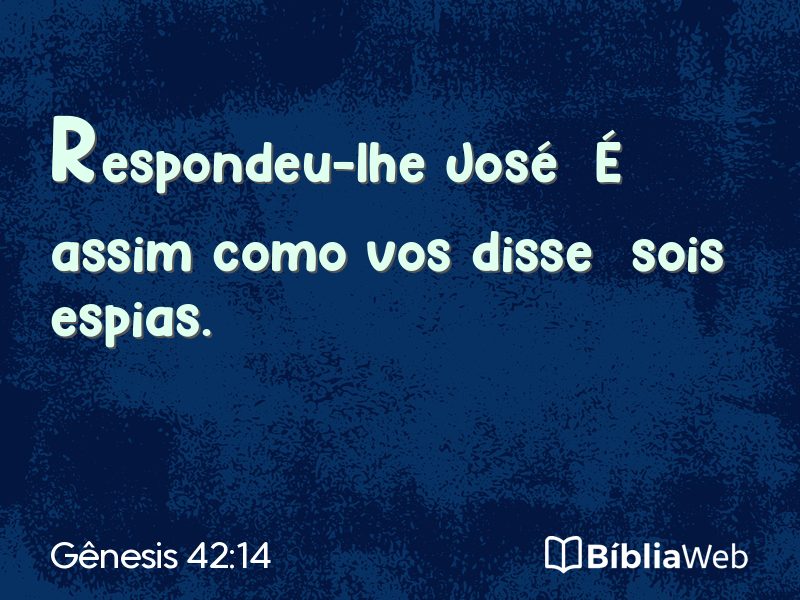 Gênesis 42:14 em imagem para compartilhar
