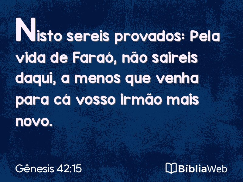 Gênesis 42:15 em imagem para compartilhar
