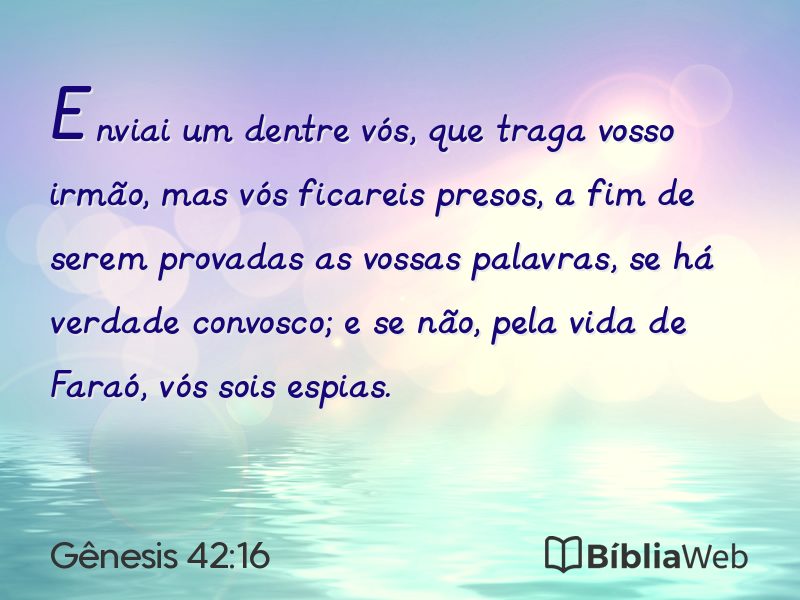 Gênesis 42:16 em imagem para compartilhar