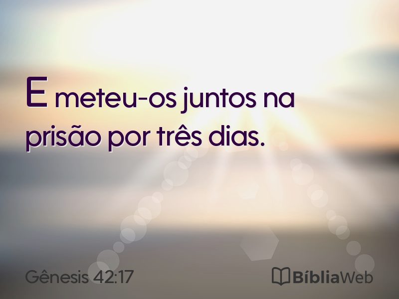 Gênesis 42:17 em imagem para compartilhar