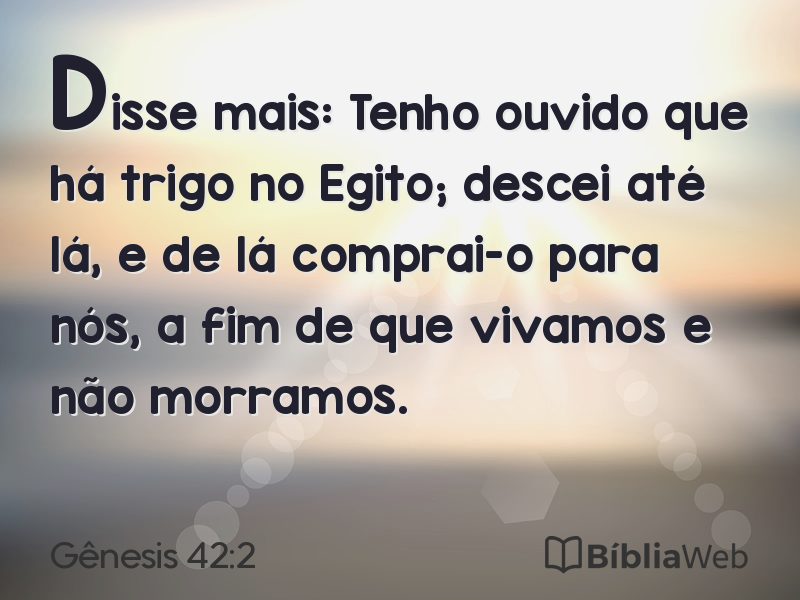 Gênesis 42:2 em imagem para compartilhar