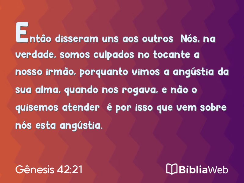 Gênesis 42:21 em imagem para compartilhar
