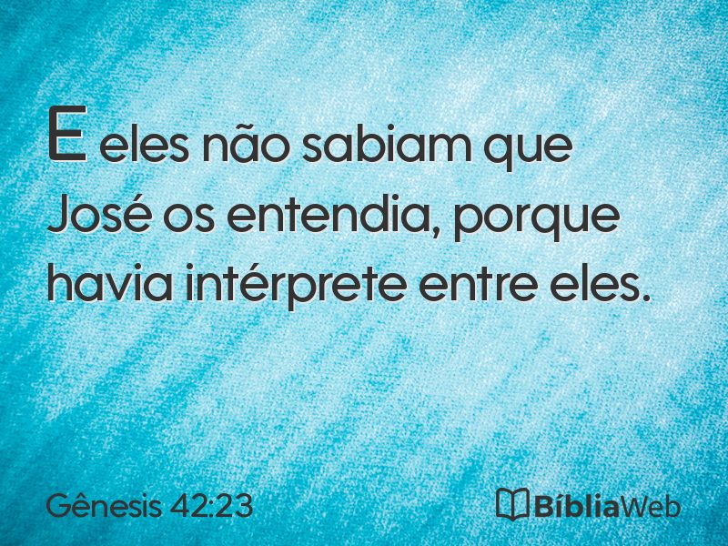 Gênesis 42:23 em imagem para compartilhar