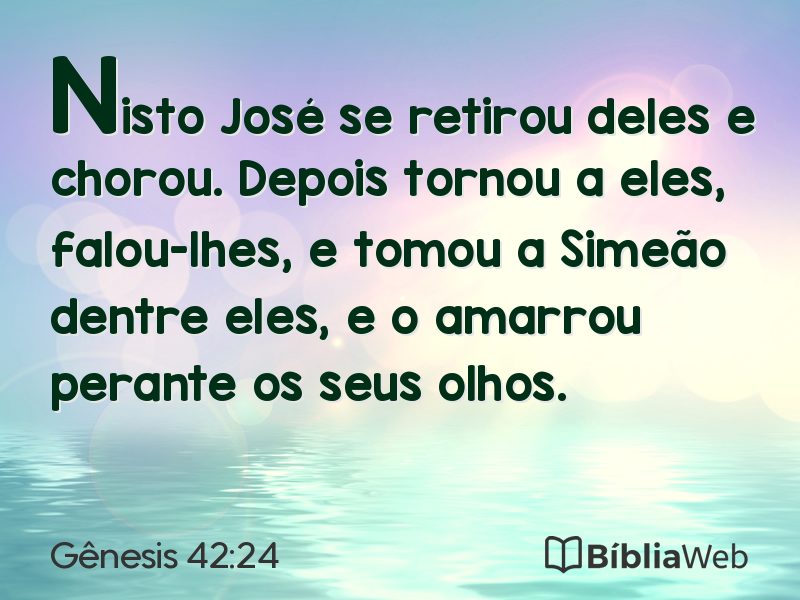 Gênesis 42:24 em imagem para compartilhar