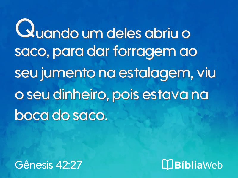 Gênesis 42:27 em imagem para compartilhar