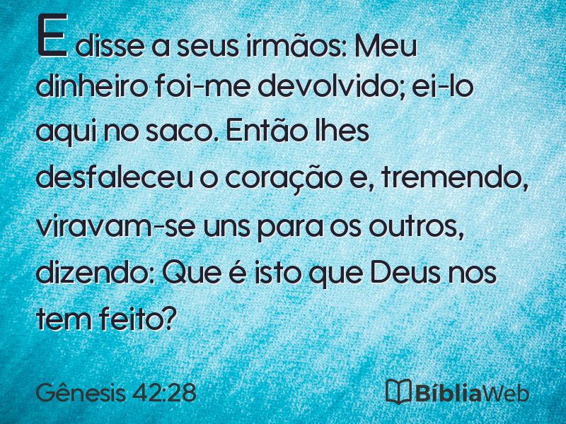 Gênesis 42:28 em imagem para compartilhar