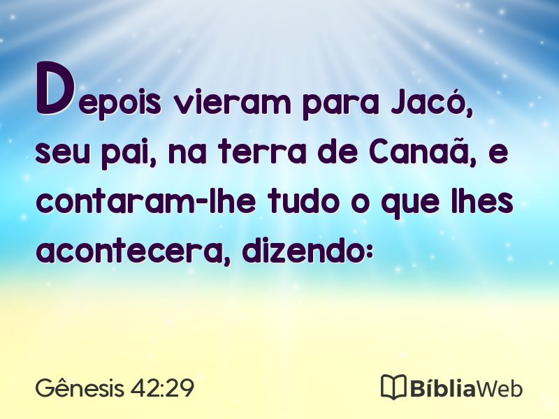 Gênesis 42:29 em imagem para compartilhar