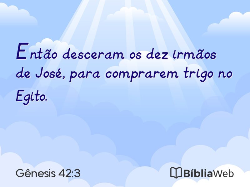 Gênesis 42:3 em imagem para compartilhar