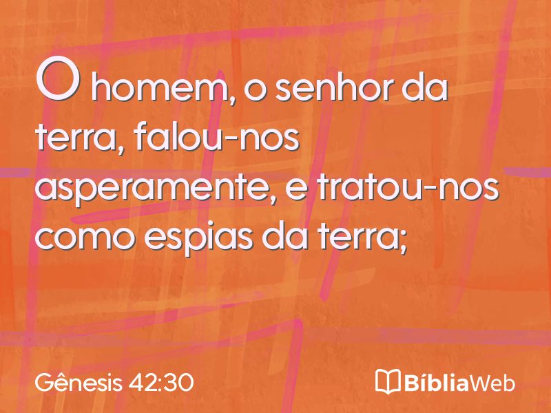 Gênesis 42:30 em imagem para compartilhar