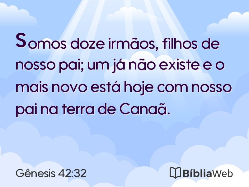 Gênesis 42:32 em imagem para compartilhar