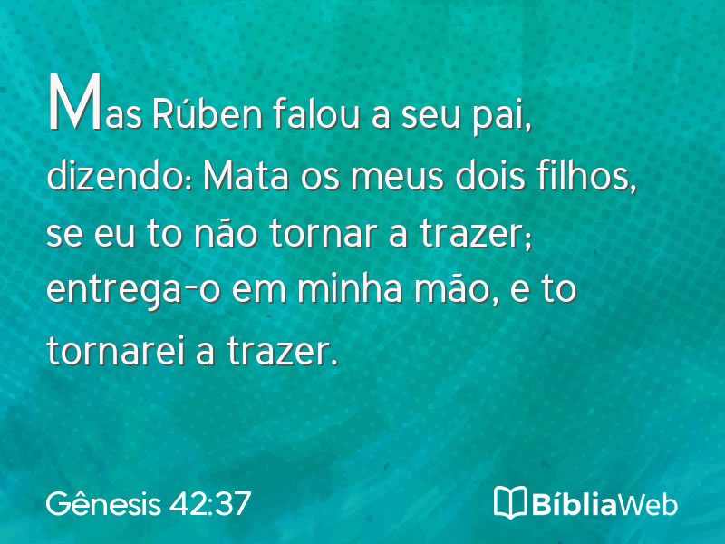 Gênesis 42:37 em imagem para compartilhar
