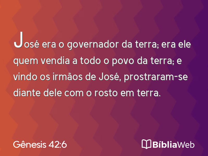 Gênesis 42:6 em imagem para compartilhar